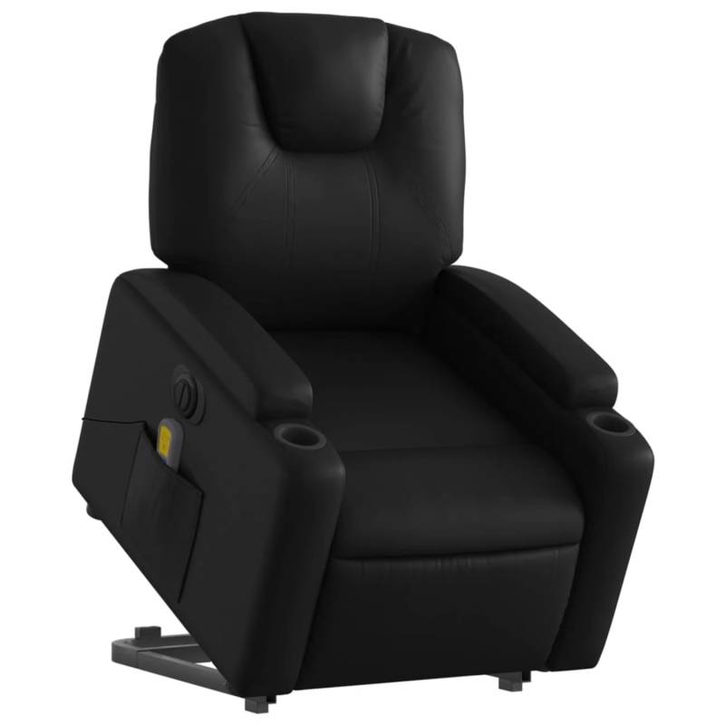 vidaXL Massagesessel mit Aufstehhilfe Elektrisch Schwarz Kunstleder Modell 1 von VIDAXL
