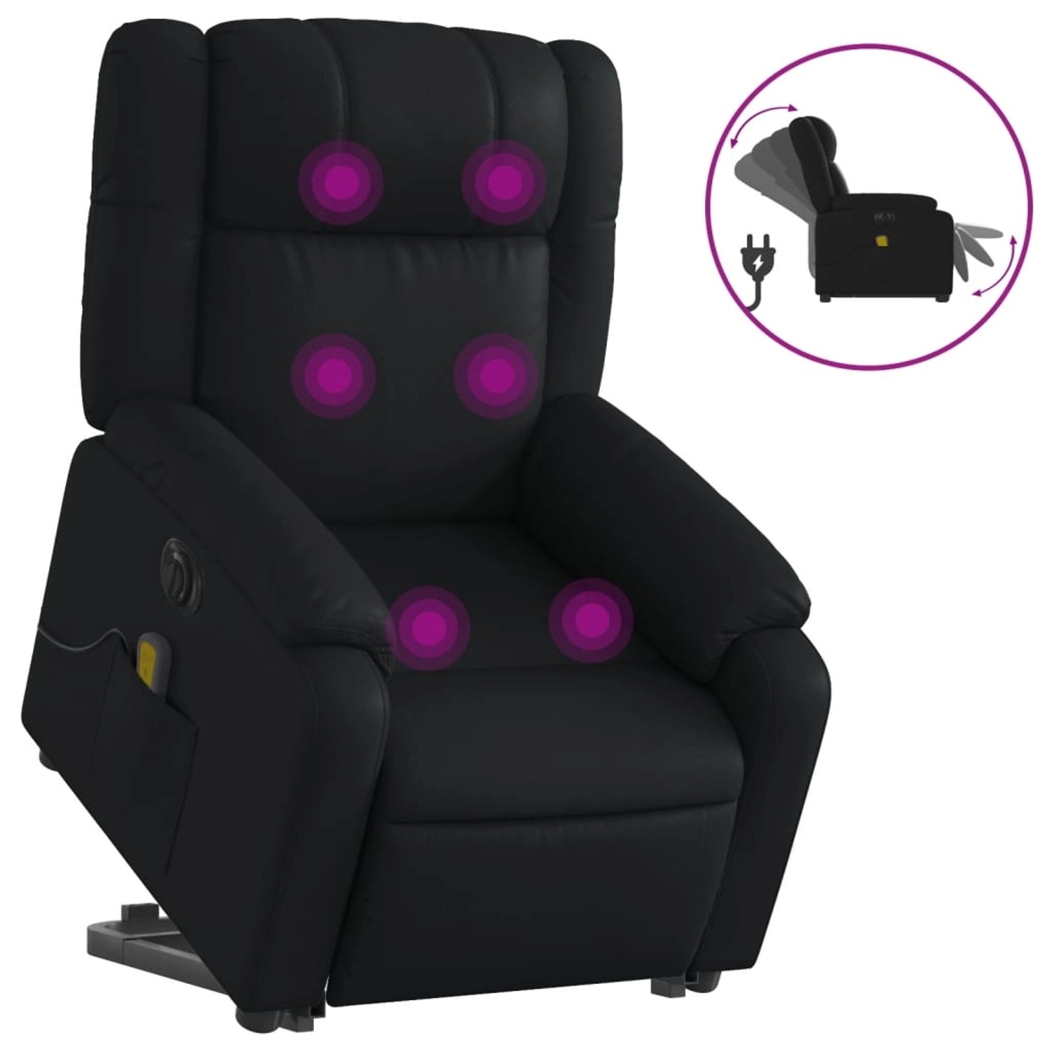 vidaXL Massagesessel mit Aufstehhilfe Elektrisch Schwarz Kunstleder Modell 3 vidaXL Massagesessel mit Aufstehhilfe Elektrisch Schwarz Kunstleder Modell 3 von VIDAXL