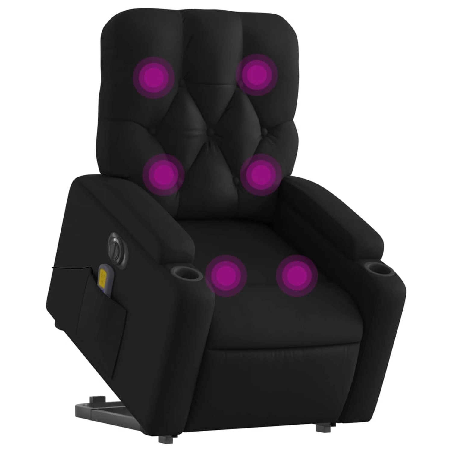 vidaXL Massagesessel mit Aufstehhilfe Elektrisch Schwarz Kunstleder Modell 4 von VIDAXL