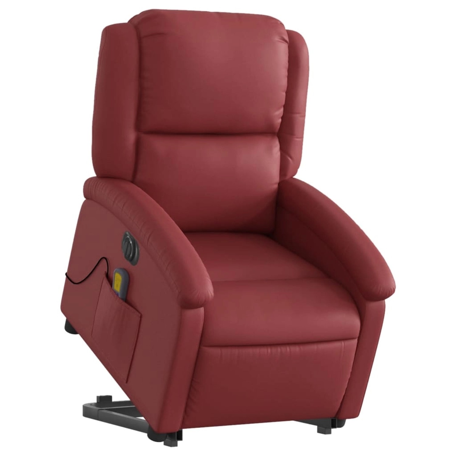vidaXL Massagesessel mit Aufstehhilfe Elektrisch Weißrot Kunstleder Modell 7 von VIDAXL
