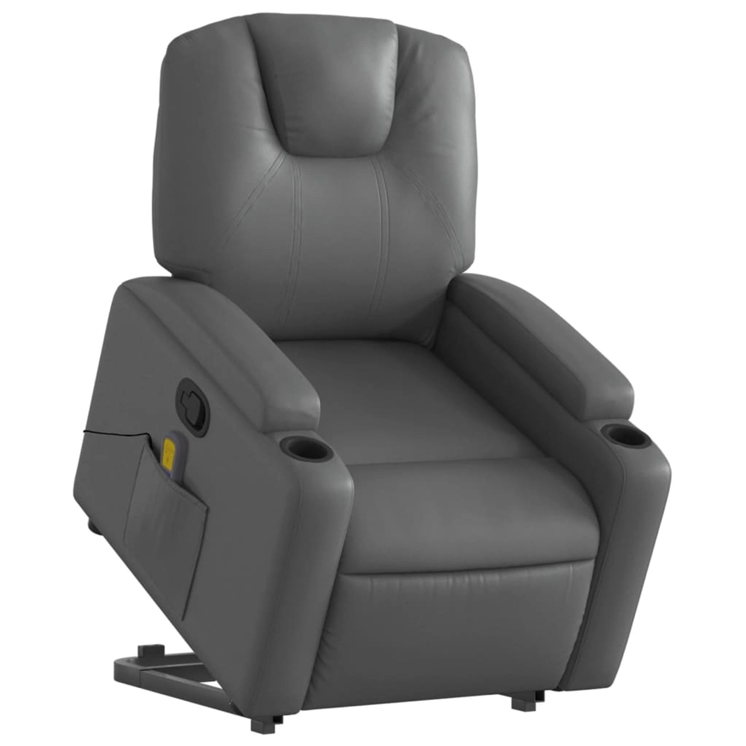 vidaXL Massagesessel mit Aufstehhilfe Grau Kunstleder Modell 4 von VIDAXL