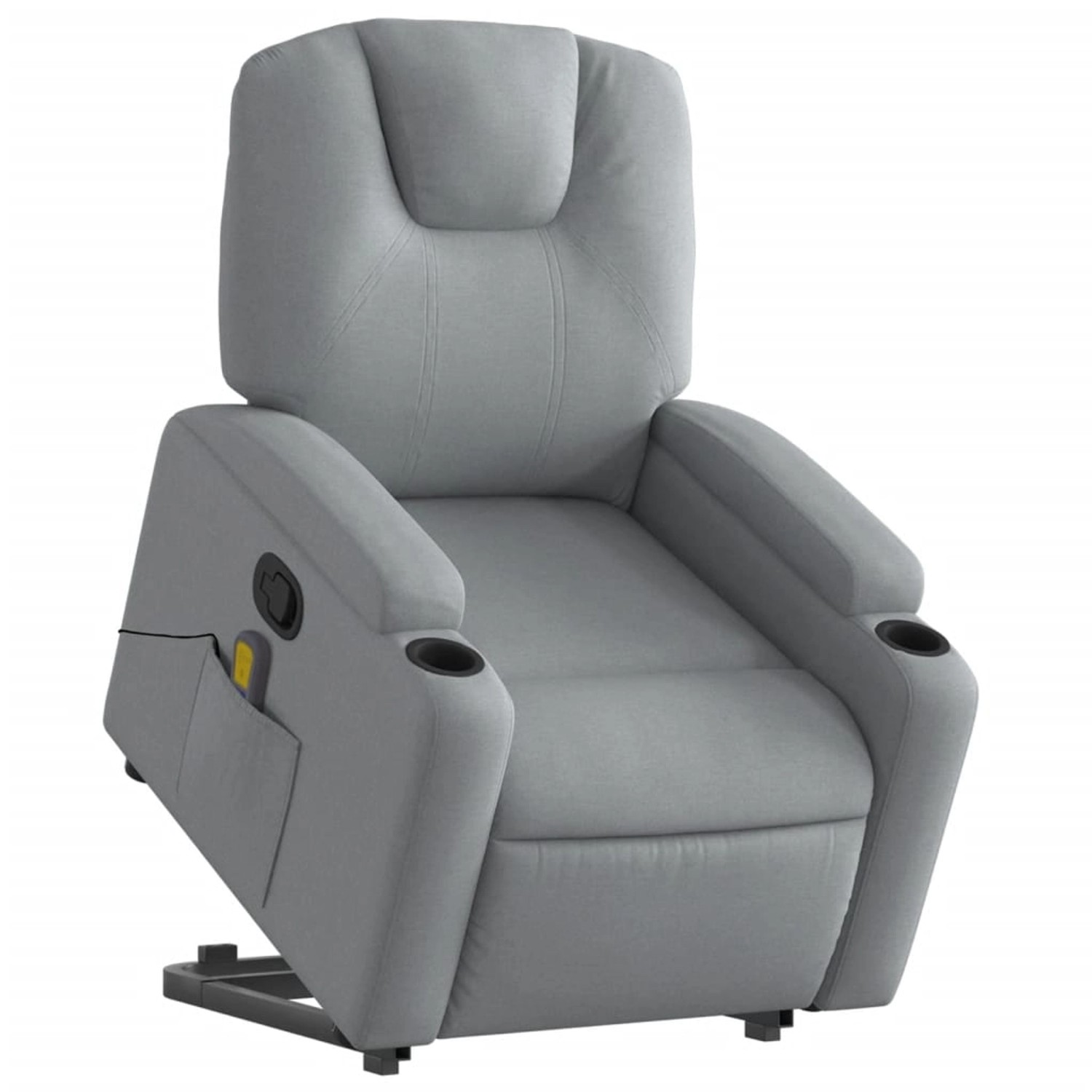 vidaXL Massagesessel mit Aufstehhilfe Hellgrau Samt Modell 12 von VIDAXL