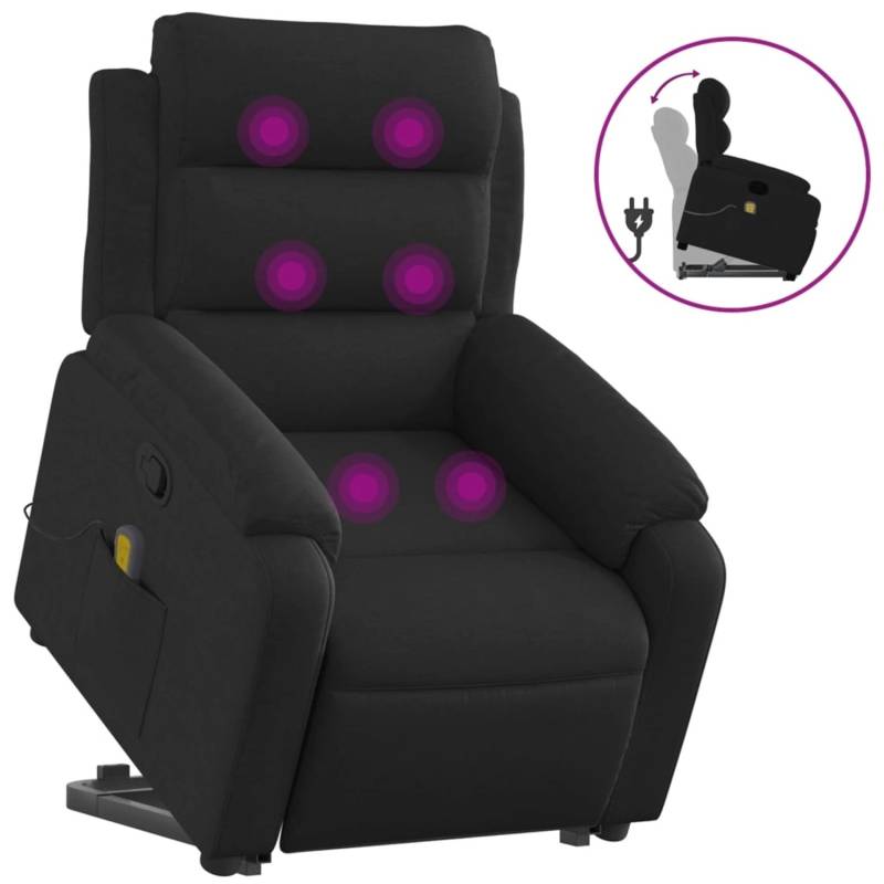 vidaXL Massagesessel mit Aufstehhilfe Schwarz Stoff Modell 1 von VIDAXL