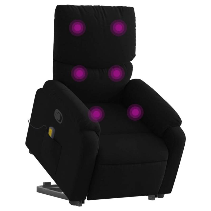 vidaXL Massagesessel mit Aufstehhilfe Schwarz Stoff Modell 12 von VIDAXL