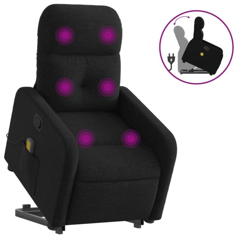 vidaXL Massagesessel mit Aufstehhilfe Schwarz Stoff Modell 15 von VIDAXL