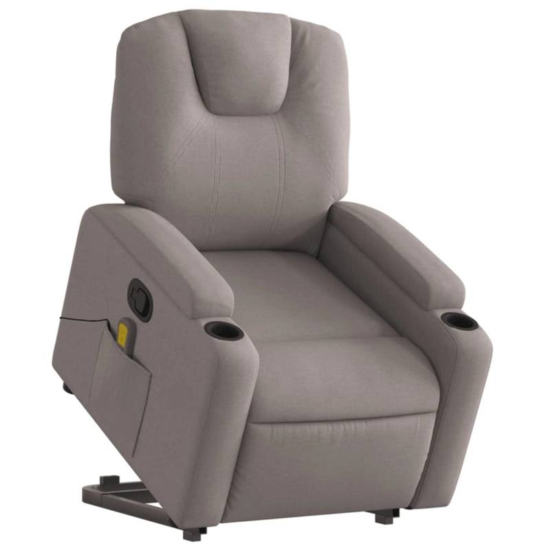 vidaXL Massagesessel mit Aufstehhilfe Taupe Stoff Modell 1 von VIDAXL