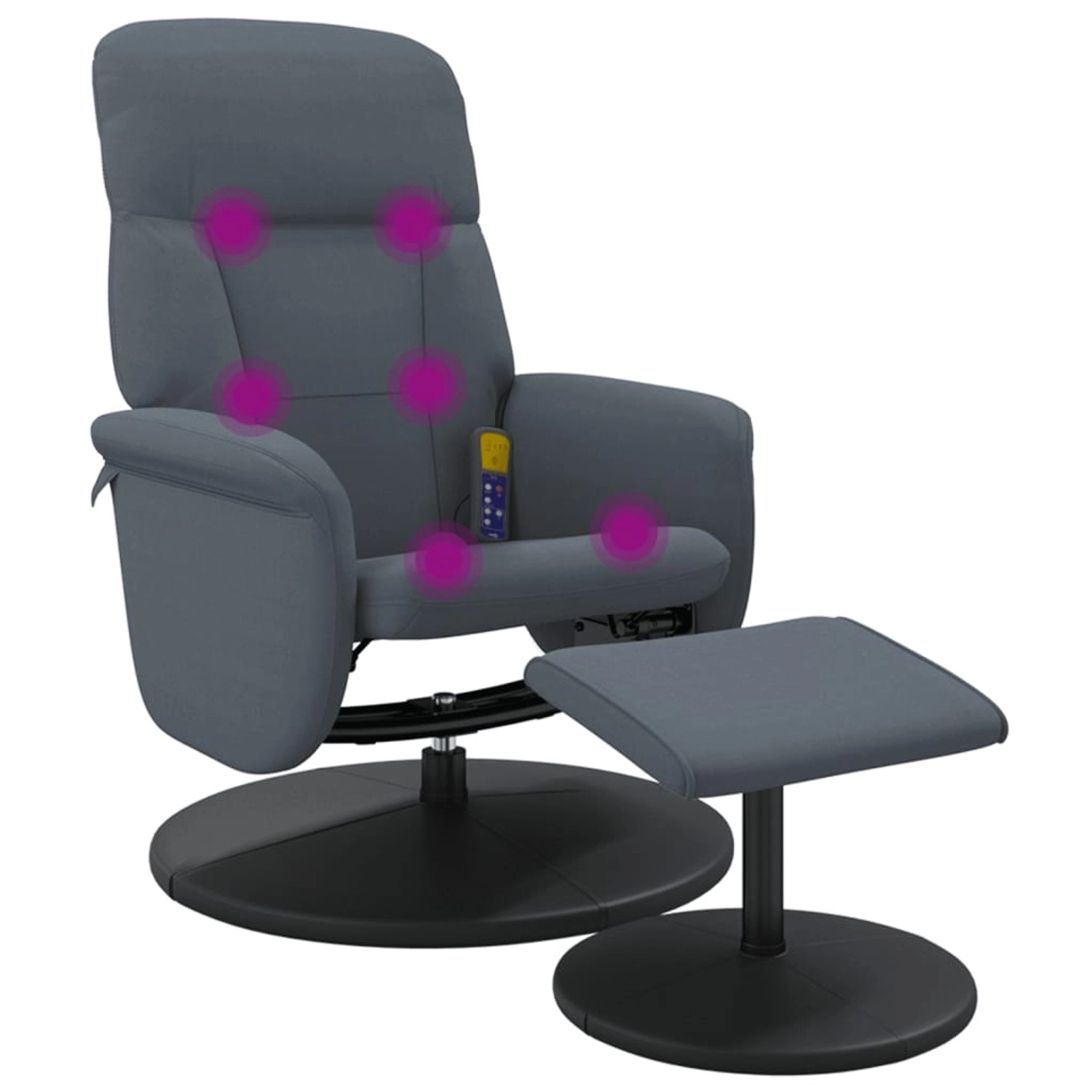 vidaXL Massagesessel mit Fußhocker Dunkelgrau Samt vidaXL Massagesessel mit Fußhocker Dunkelgrau Samt von VIDAXL