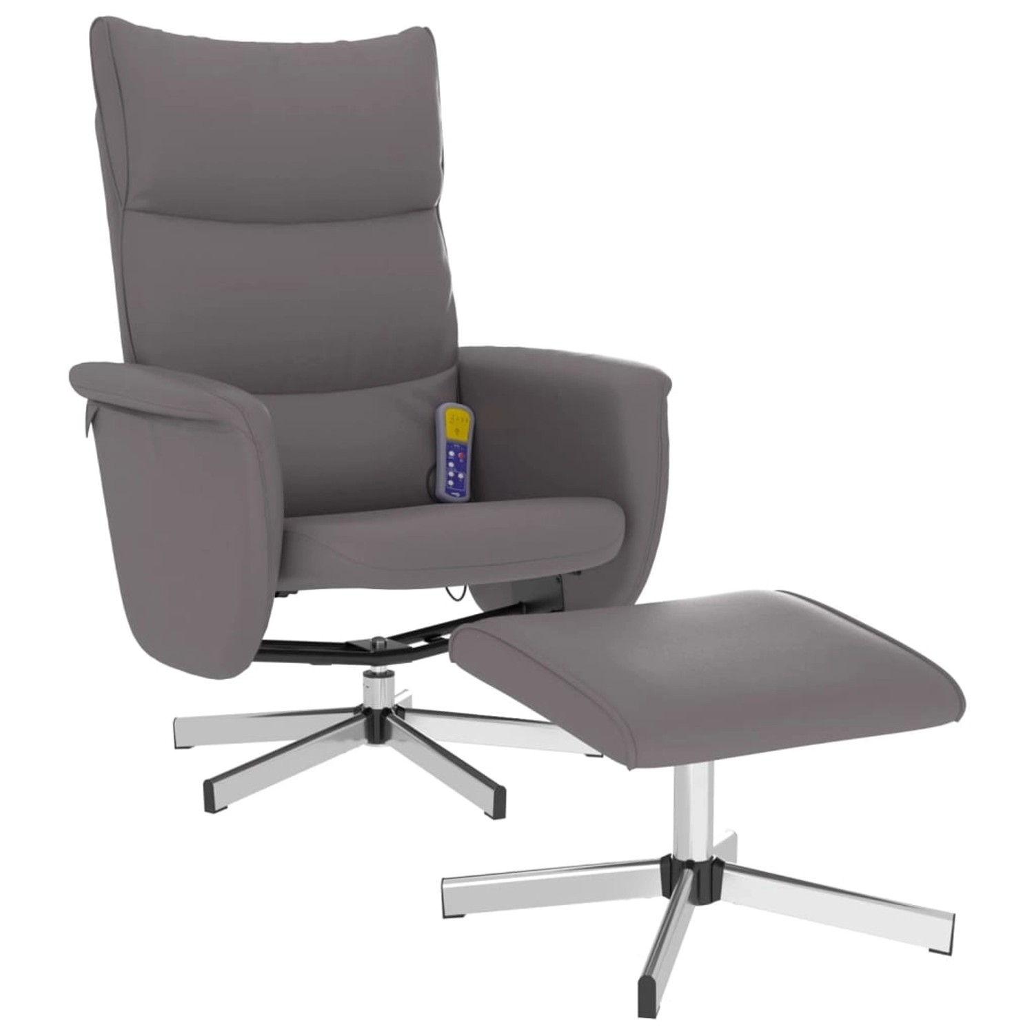 vidaXL Massagesessel mit Fußhocker Grau Kunstleder Modell 4 vidaXL Massagesessel mit Fußhocker Grau Kunstleder Modell 4 von VIDAXL