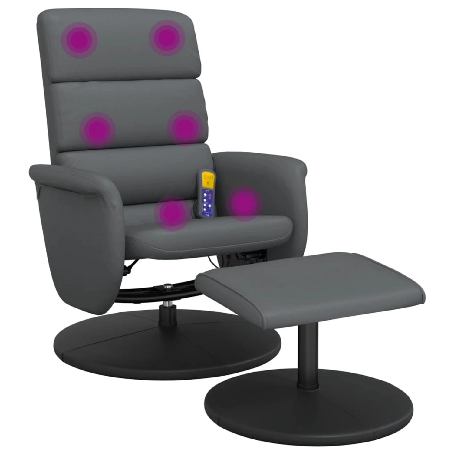 vidaXL Massagesessel mit Fußhocker Grau Kunstleder Modell 6 vidaXL Massagesessel mit Fußhocker Grau Kunstleder Modell 6 von VIDAXL