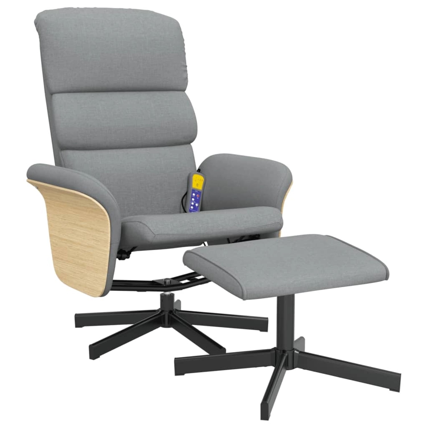 vidaXL Massagesessel mit Fußhocker Hellgrau Stoff Modell 2 vidaXL Massagesessel mit Fußhocker Hellgrau Stoff Modell 2 von VIDAXL