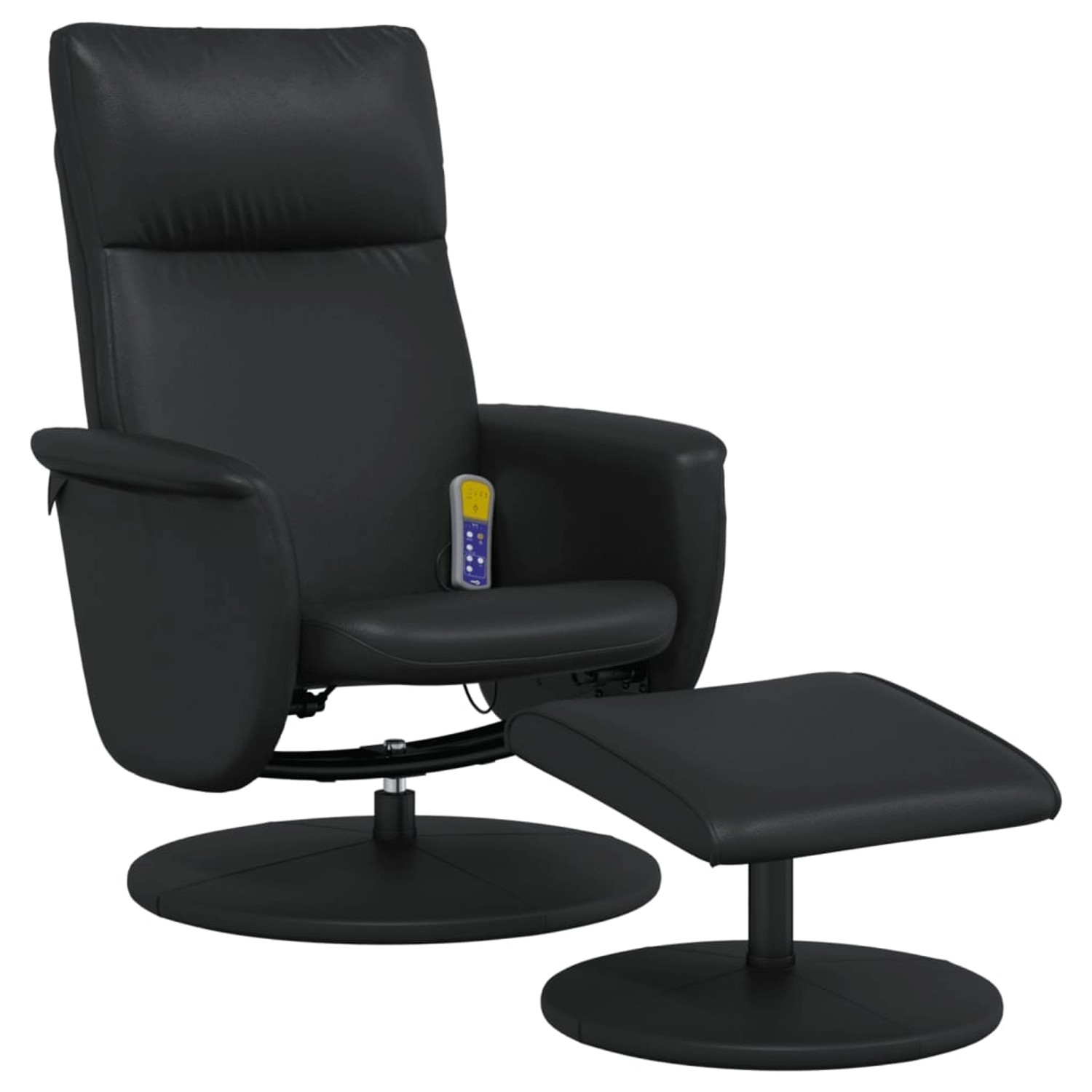 vidaXL Massagesessel mit Fußhocker Schwarz Kunstleder Modell 1 von VIDAXL