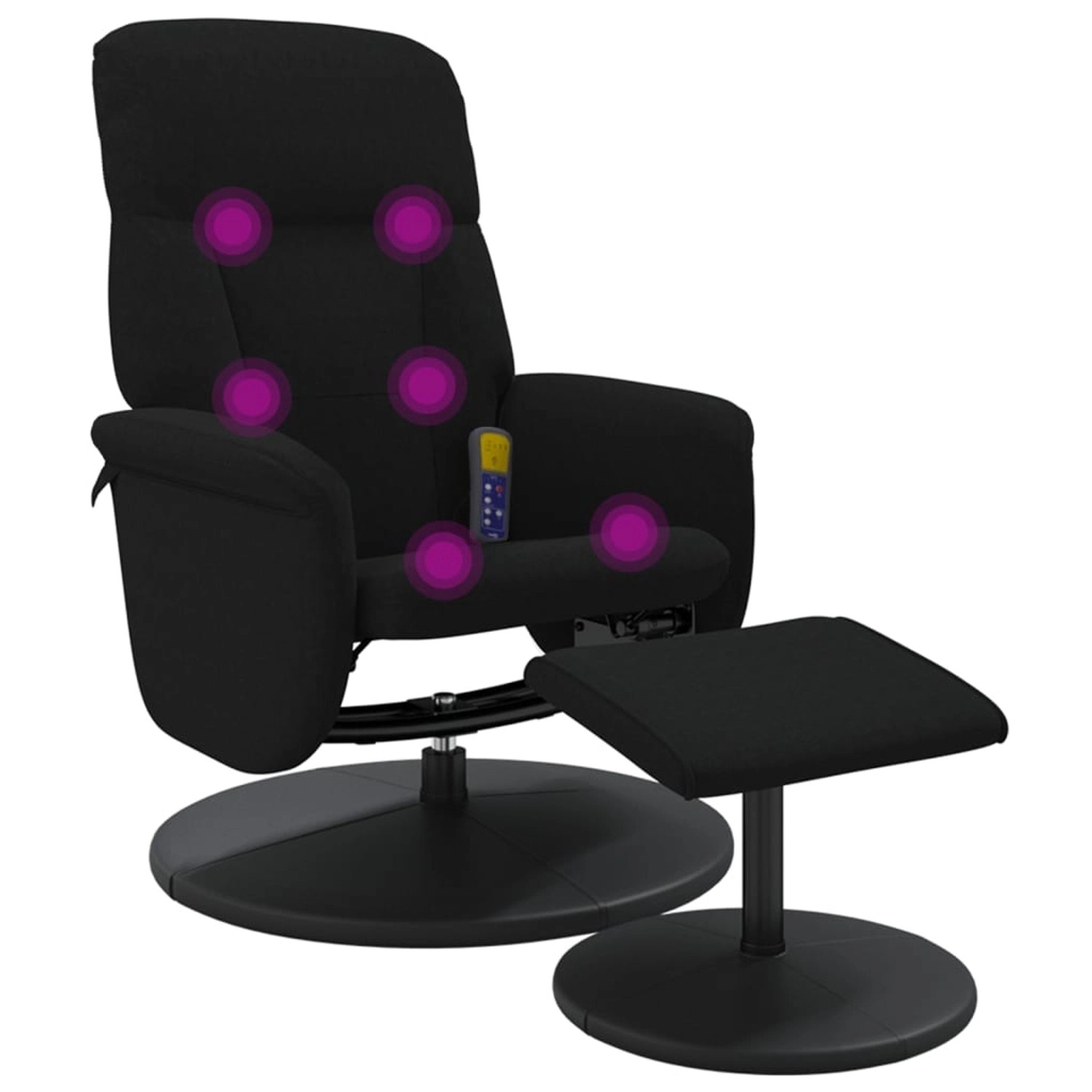 vidaXL Massagesessel mit Fußhocker Schwarz Samt vidaXL Massagesessel mit Fußhocker Schwarz Samt von VIDAXL
