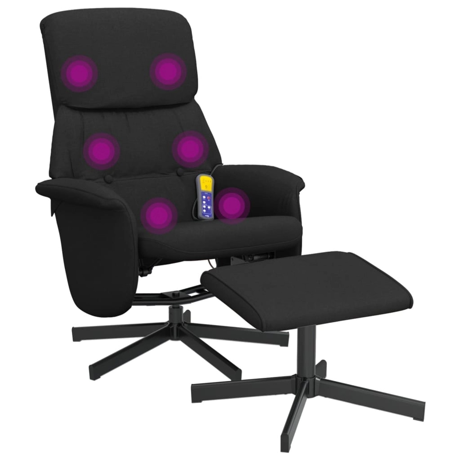vidaXL Massagesessel mit Fußhocker Schwarz Stoff Modell 4 vidaXL Massagesessel mit Fußhocker Schwarz Stoff Modell 4 von VIDAXL