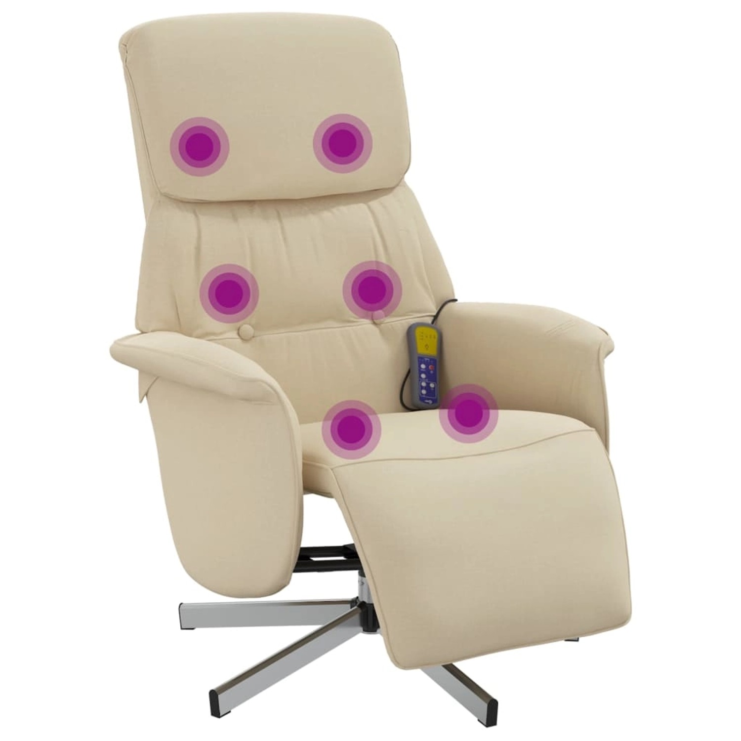 vidaXL Massagesessel mit Fußteil Creme Stoff Modell 4 vidaXL Massagesessel mit Fußteil Creme Stoff Modell 4 von VIDAXL