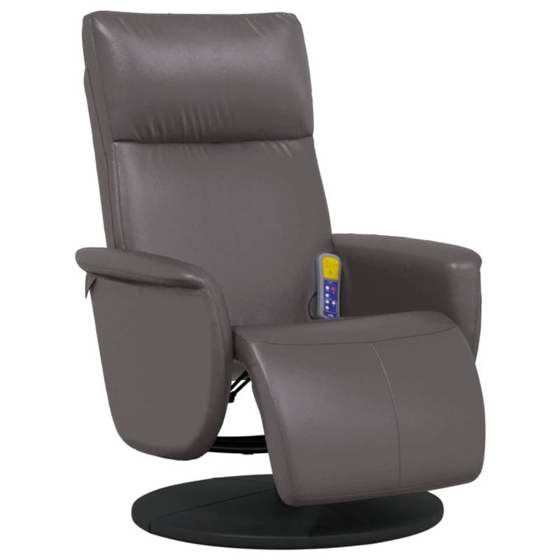 vidaXL Massagesessel mit Fußteil Grau Kunstleder Modell 1 von VIDAXL