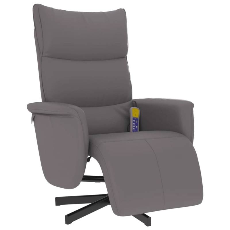 vidaXL Massagesessel mit Fußteil Grau Kunstleder Modell 4 von VIDAXL