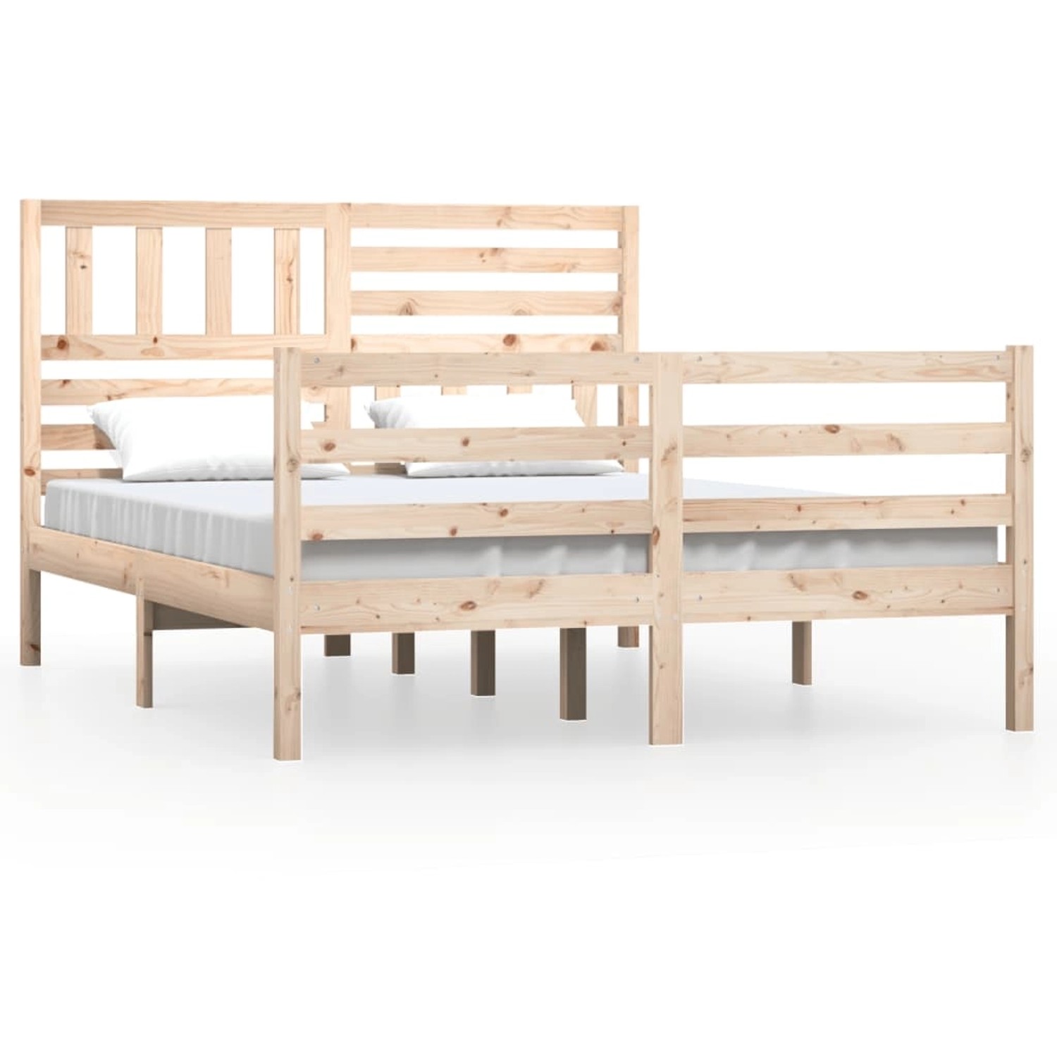 vidaXL Massivholzbett 140x200 cm1053102 von VIDAXL