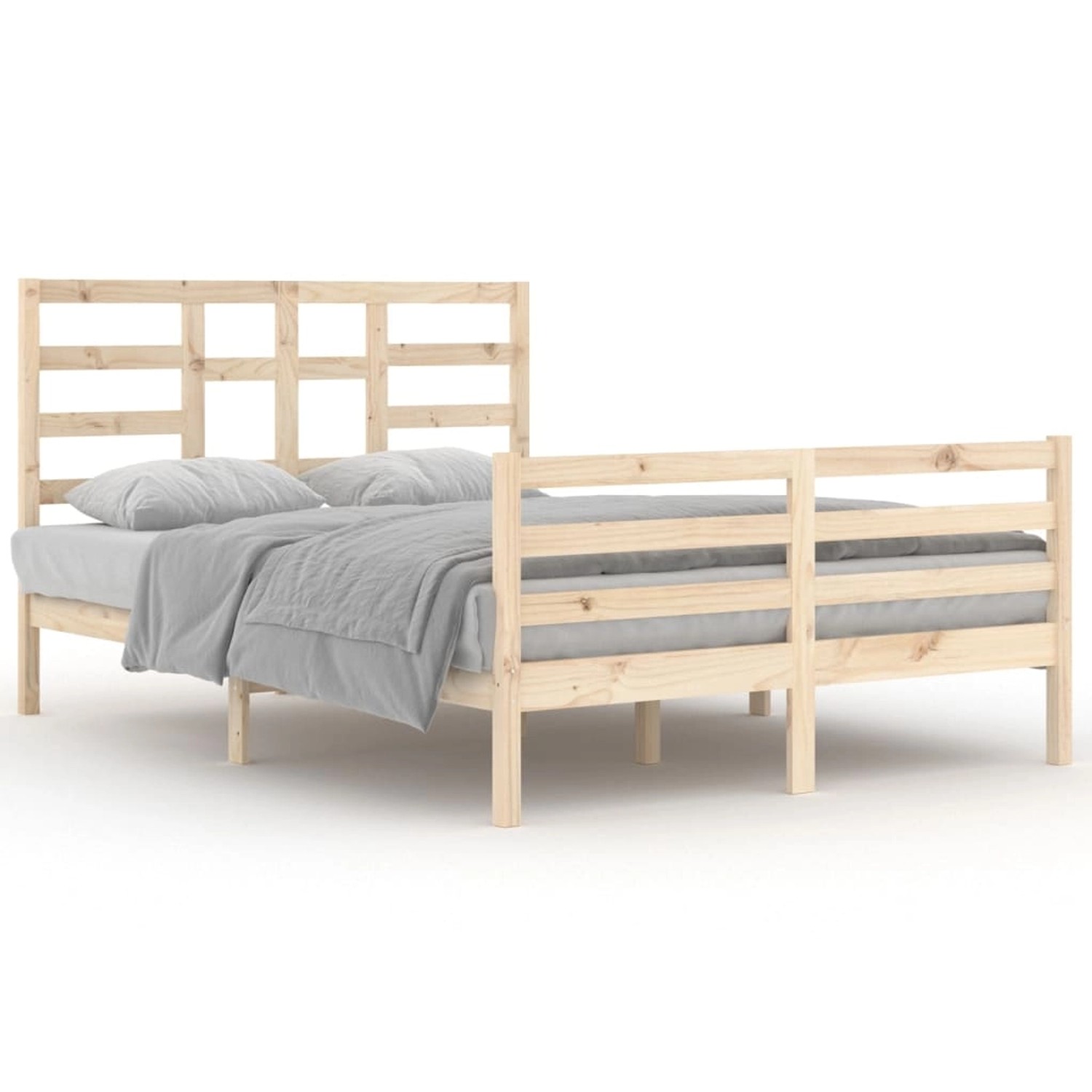 vidaXL Massivholzbett 140x200 cm1084437 von VIDAXL