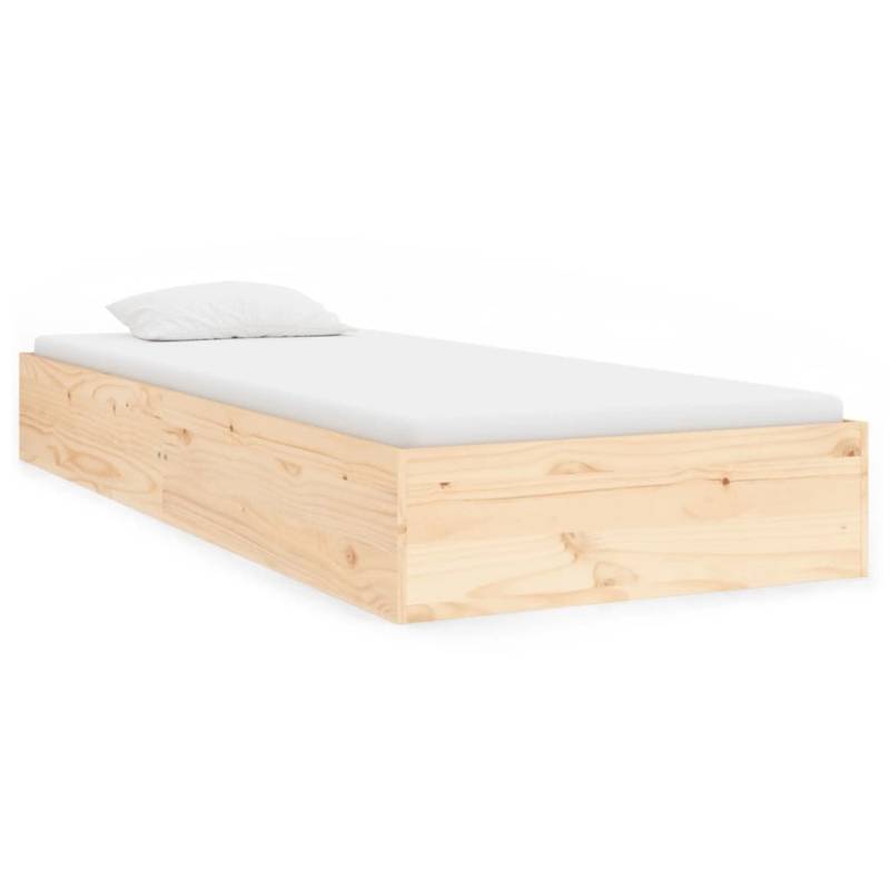 vidaXL Massivholzbett 75x190 cm 2FT6 Small Single1279653 von VIDAXL