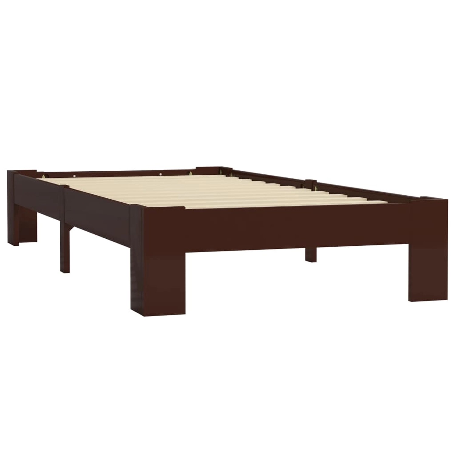 vidaXL Massivholzbett Dunkelbraun Kiefer 100x200 cm617305 vidaXL Massivholzbett Dunkelbraun Kiefer 100x200 cm617305 von VIDAXL
