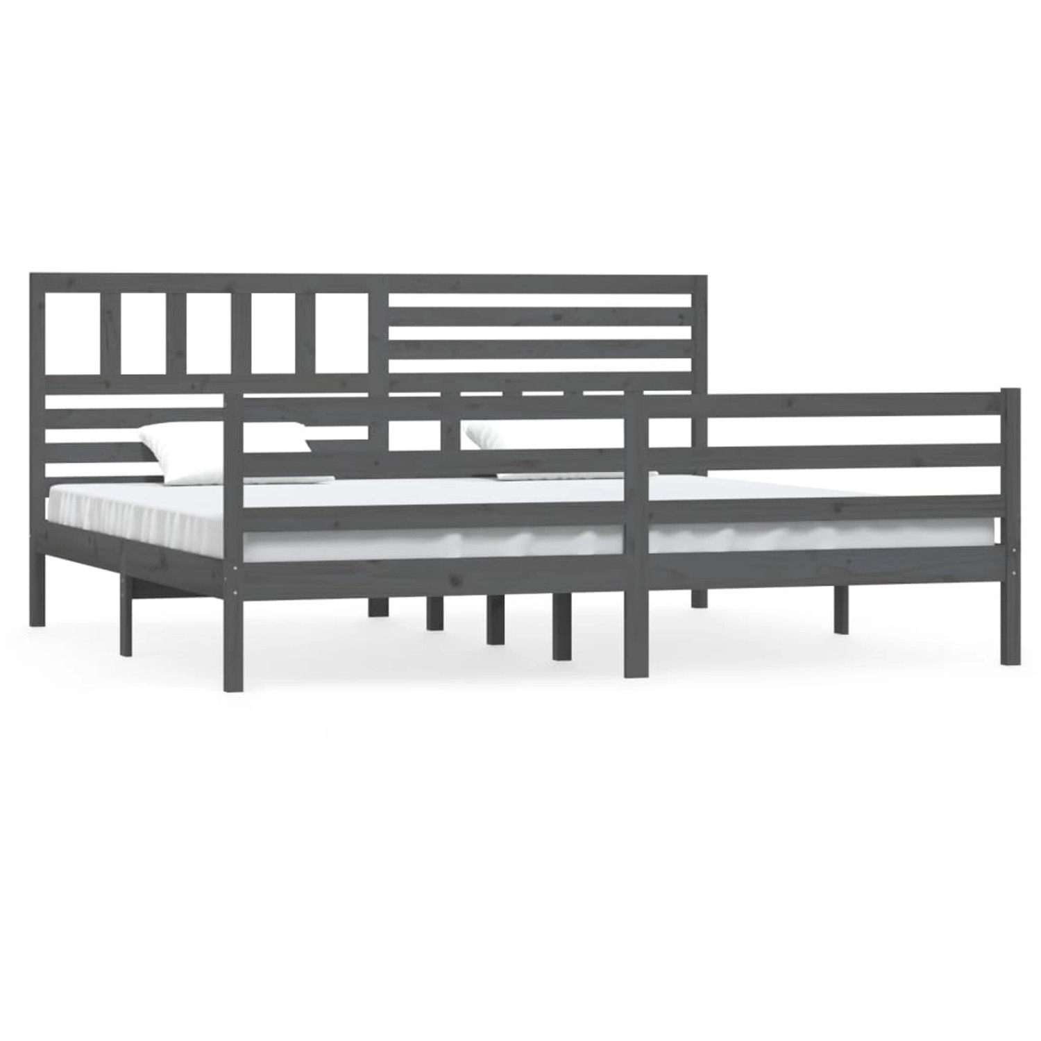 vidaXL Massivholzbett Grau 200x200 cm1053229 vidaXL Massivholzbett Grau 200x200 cm1053229 von VIDAXL