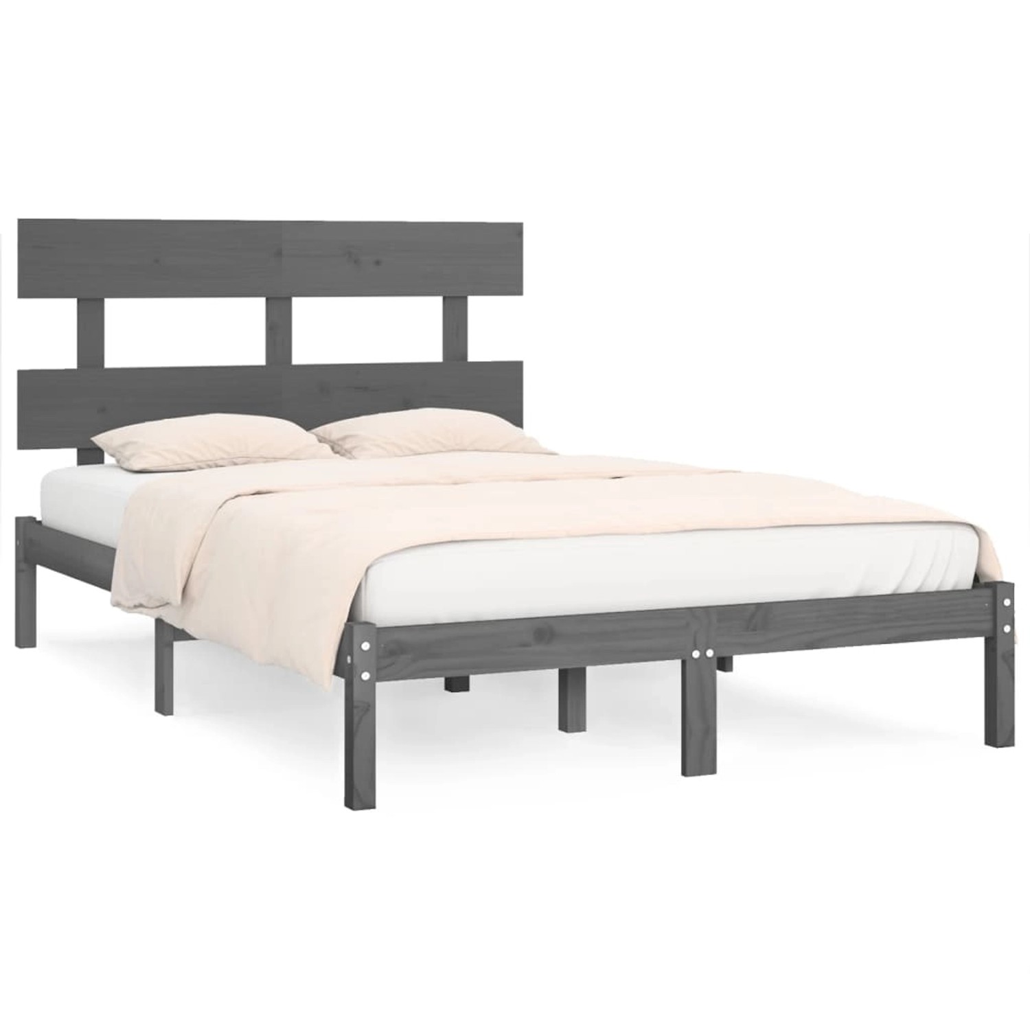 vidaXL Massivholzbett Grau 200x200 cm1157003 vidaXL Massivholzbett Grau 200x200 cm1157003 von VIDAXL