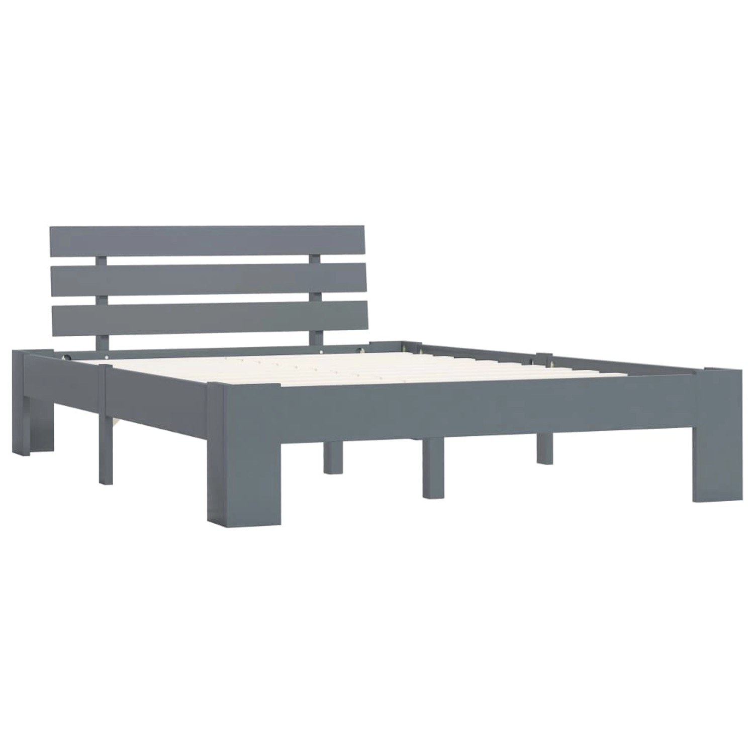 vidaXL Massivholzbett Grau Kiefer 140x200 cm617176 von VIDAXL