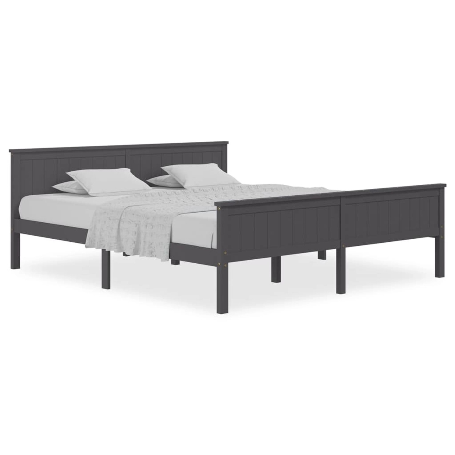 vidaXL Massivholzbett Grau Kiefer 200x200 cm1115614 vidaXL Massivholzbett Grau Kiefer 200x200 cm1115614 von VIDAXL