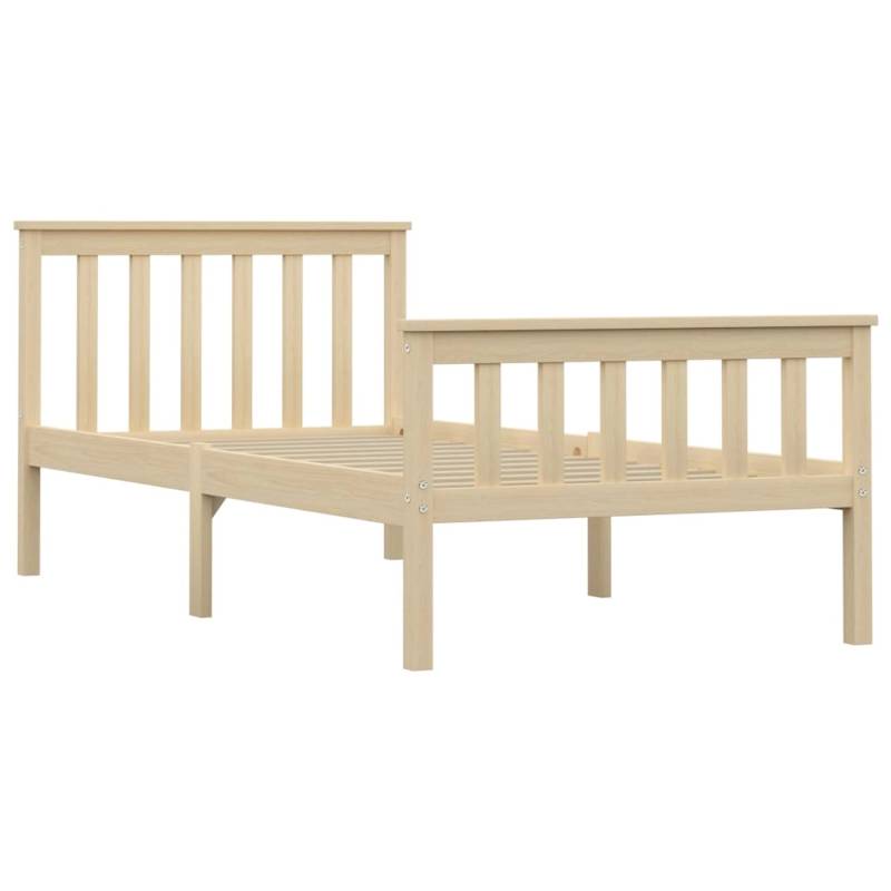 vidaXL Massivholzbett Helles Holz Kiefer 100x200 cm617227 vidaXL Massivholzbett Helles Holz Kiefer 100x200 cm617227 von VIDAXL