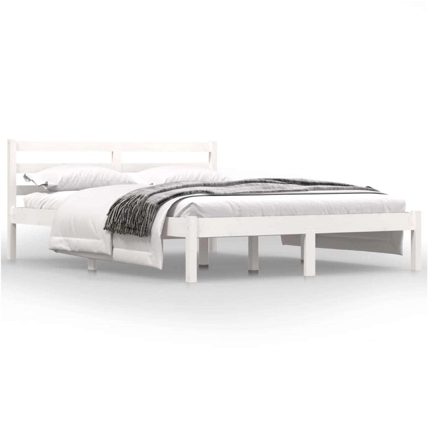 vidaXL Massivholzbett Kiefer 120x190 cm Weiß 4FT Small Double1136495 vidaXL Massivholzbett Kiefer 120x190 cm Weiß 4FT Small Double1136495 von VIDAXL