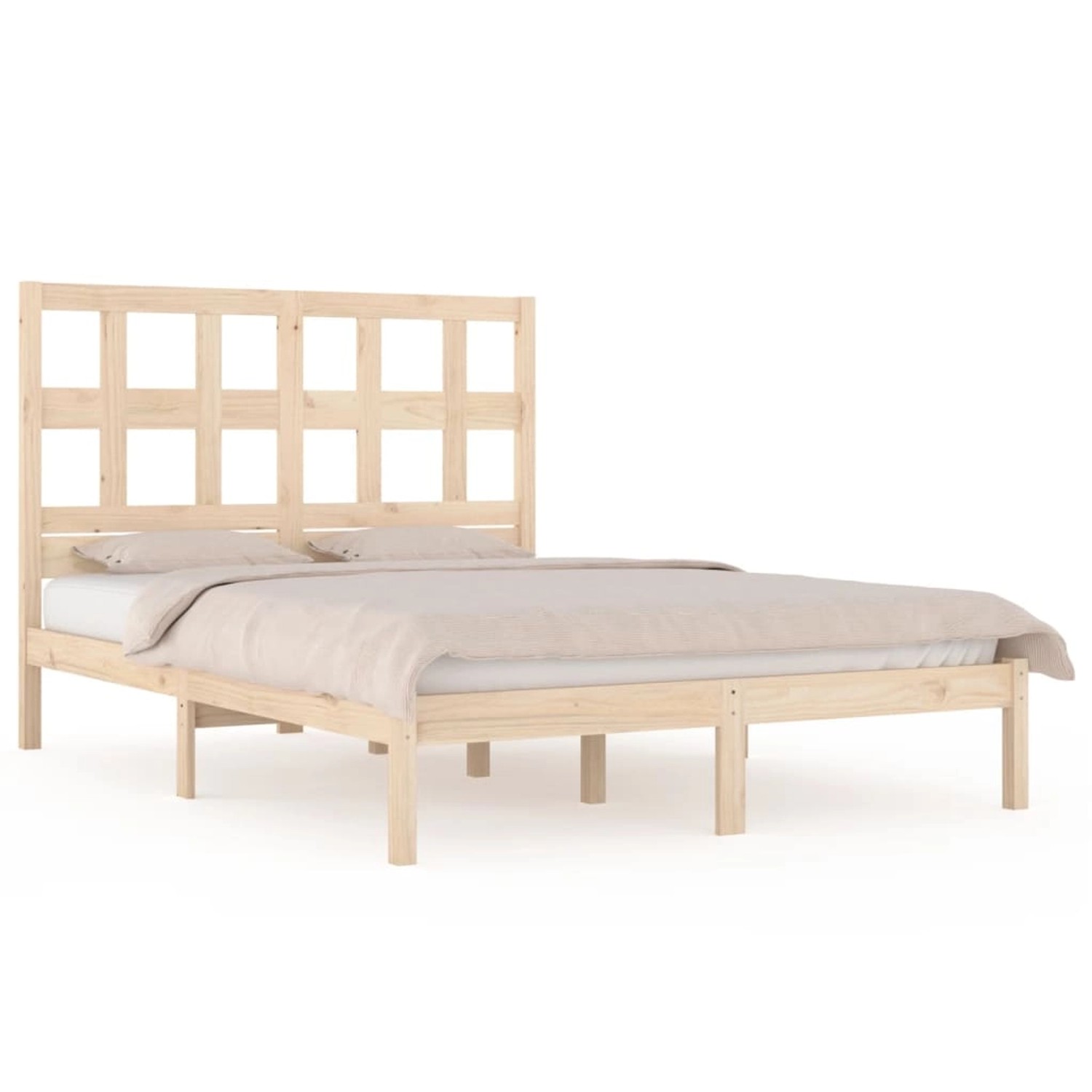 vidaXL Massivholzbett Kiefer 135x190 cm 4FT6 Double1083794 von VIDAXL