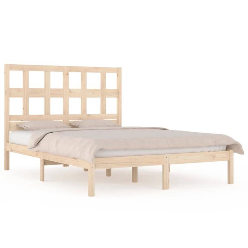 vidaXL Massivholzbett Kiefer 135x190 cm 4FT6 Double1083794 von VIDAXL