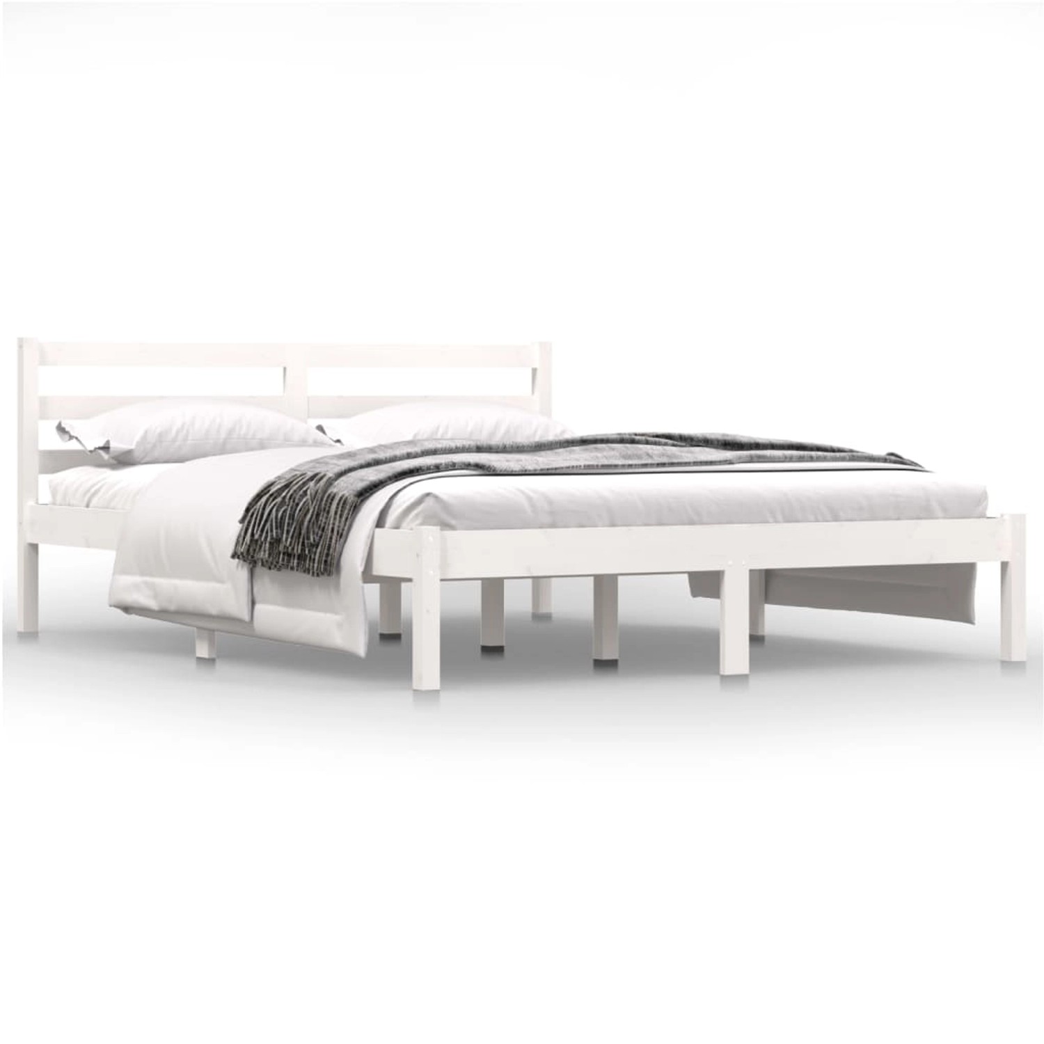 vidaXL Massivholzbett Kiefer 140x190 cm Weiß1136550 vidaXL Massivholzbett Kiefer 140x190 cm Weiß1136550 von VIDAXL
