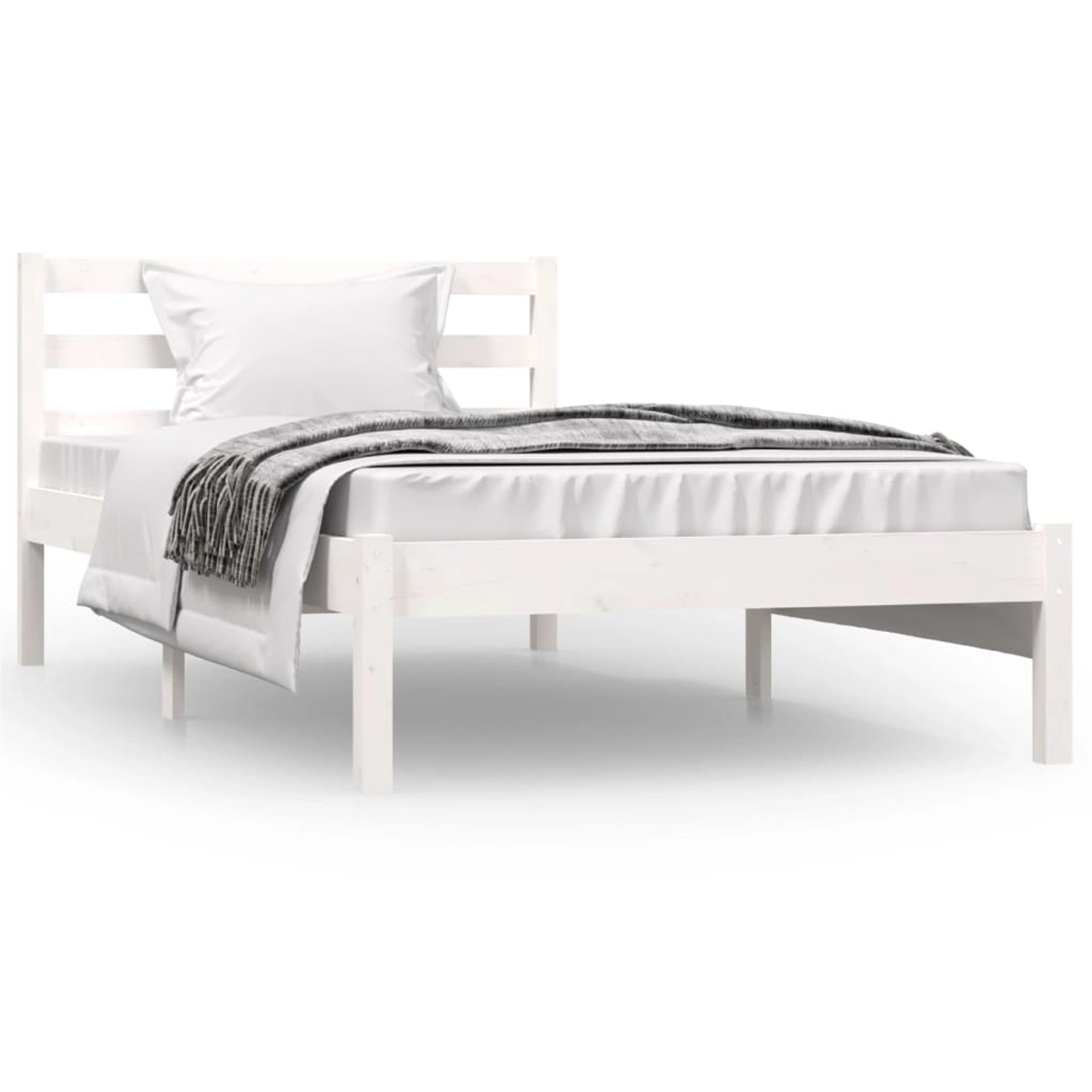 vidaXL Massivholzbett Kiefer 90x190 cm Weiß 3FT Single1136468 vidaXL Massivholzbett Kiefer 90x190 cm Weiß 3FT Single1136468 von VIDAXL