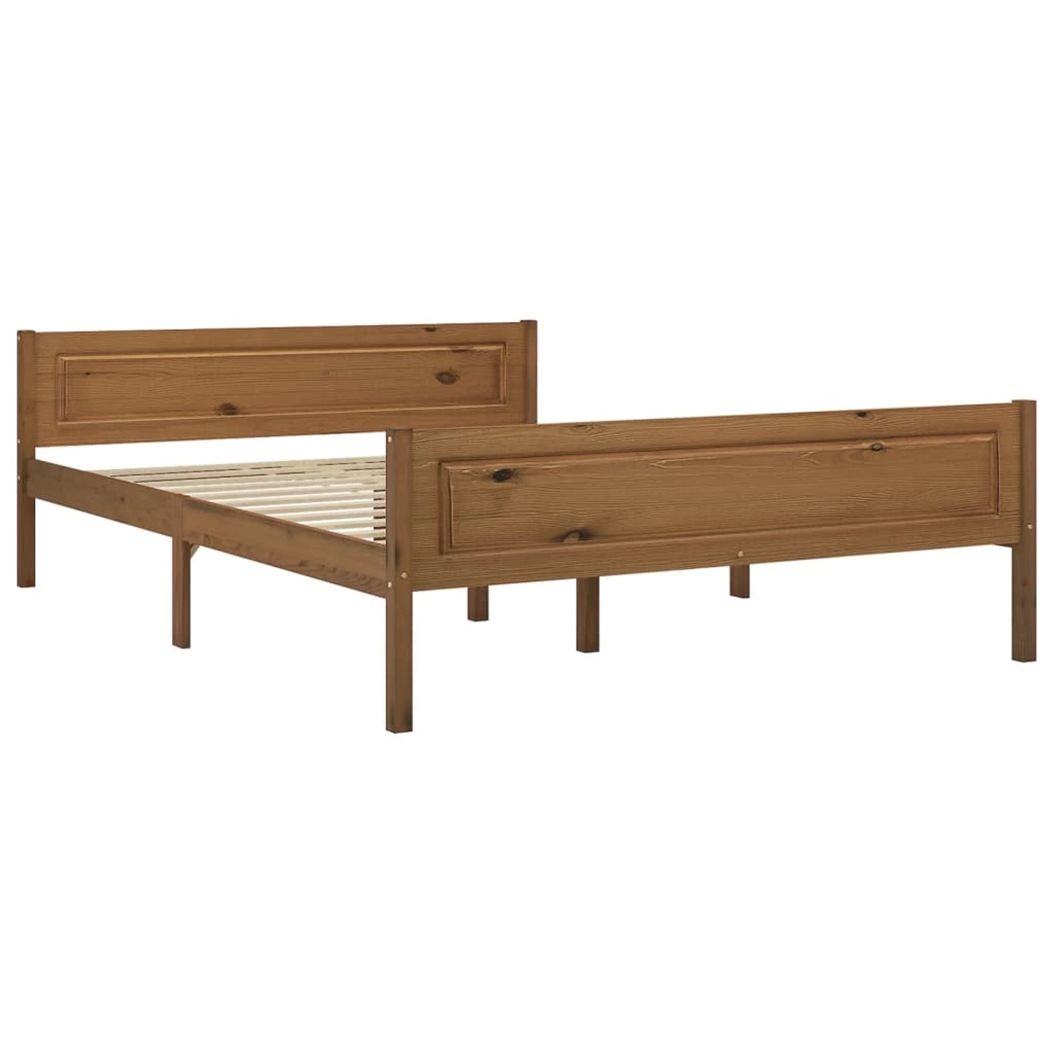 vidaXL Massivholzbett Kiefer Honigbraun 120x200 cm649526 von VIDAXL