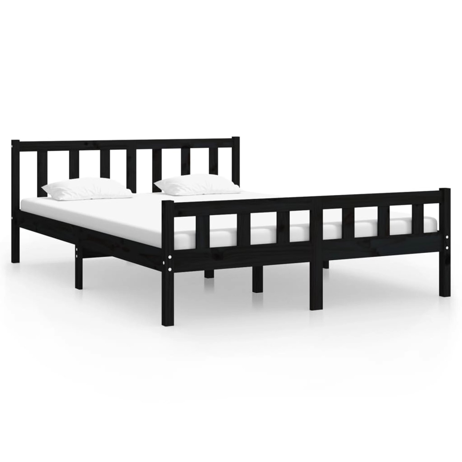 vidaXL Massivholzbett Schwarz 120x200 cm1138842 vidaXL Massivholzbett Schwarz 120x200 cm1138842 von VIDAXL