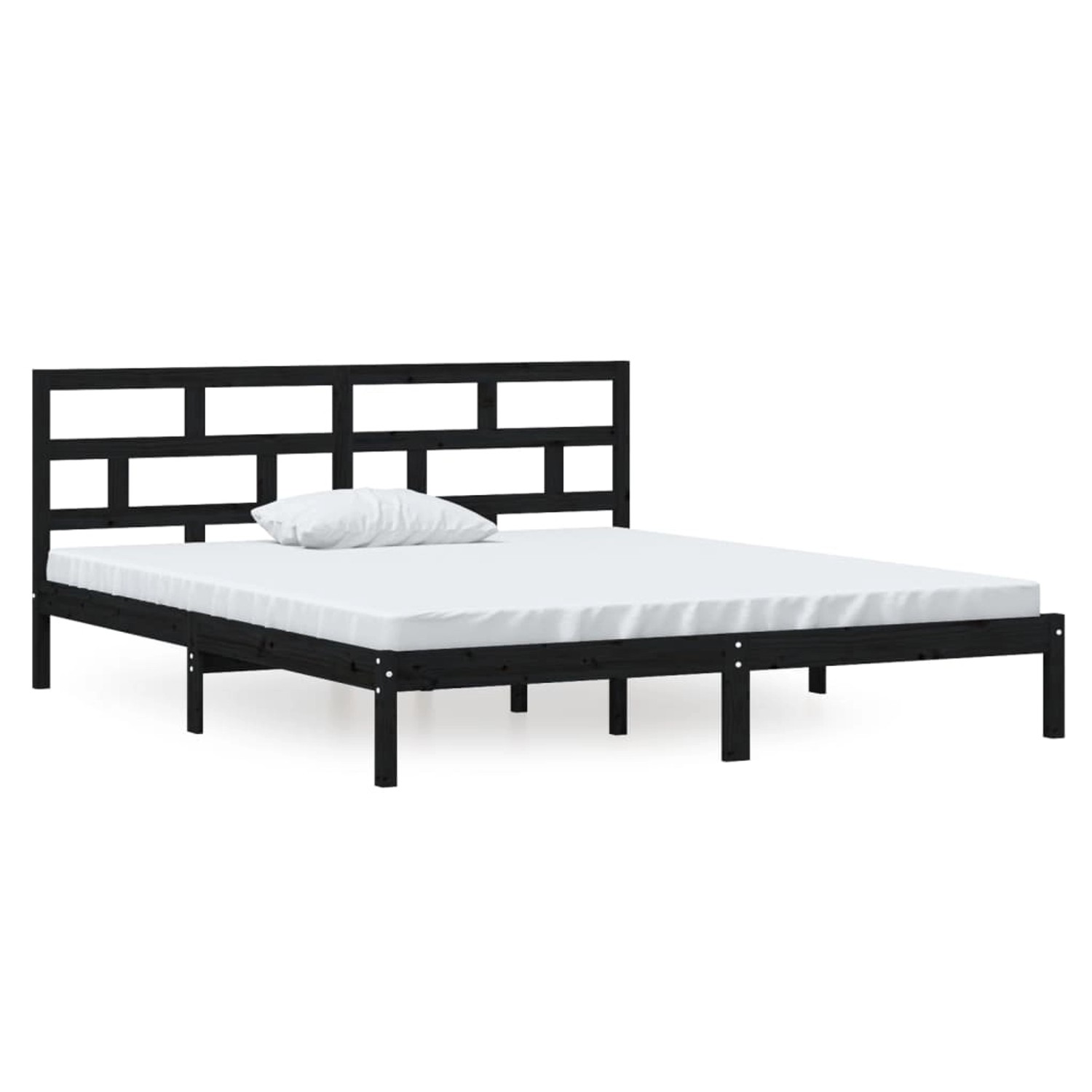 vidaXL Massivholzbett Schwarz 135x190 cm 4FT6 Double1053537 vidaXL Massivholzbett Schwarz 135x190 cm 4FT6 Double1053537 von VIDAXL