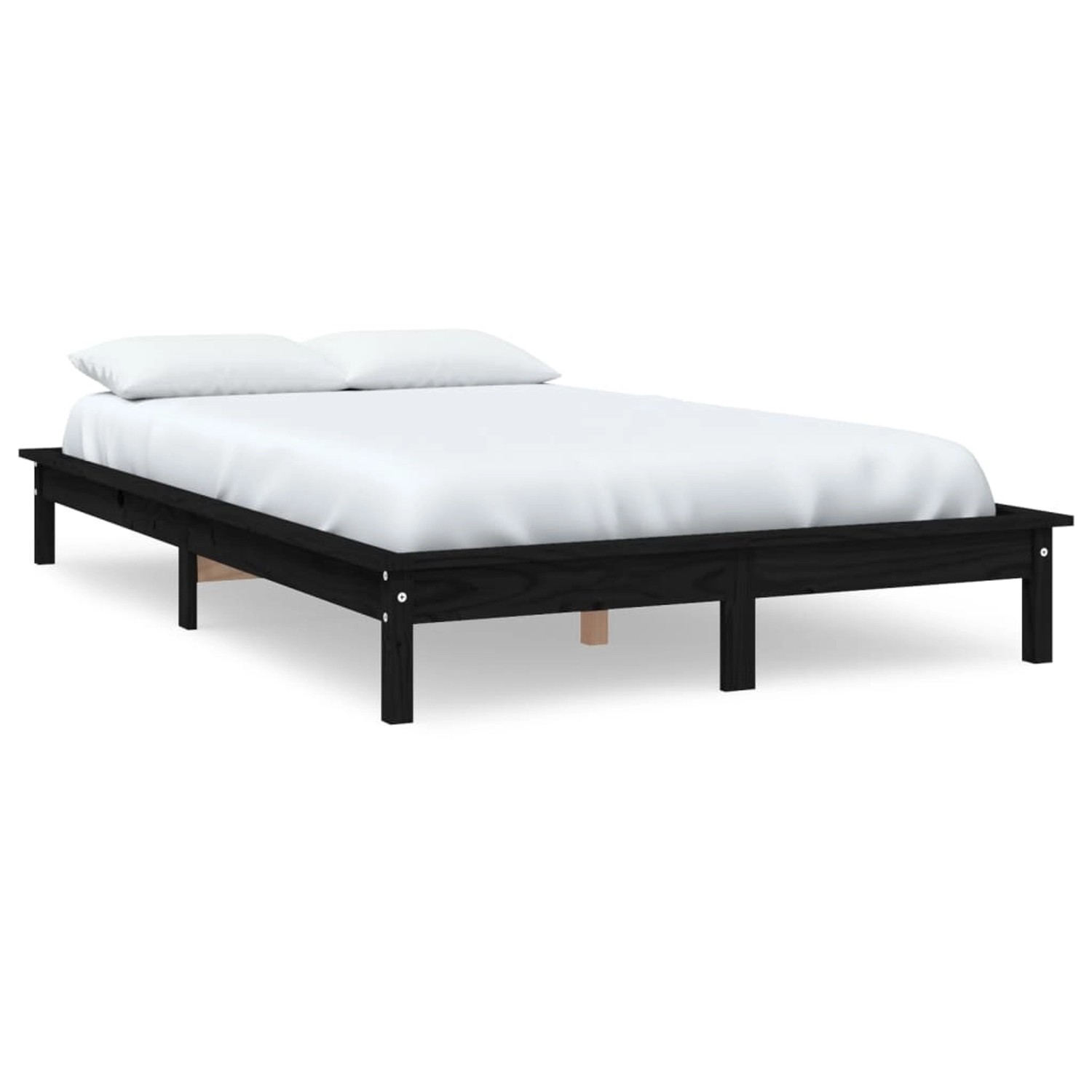 vidaXL Massivholzbett Schwarz 140x190 cm Kiefer1280102 vidaXL Massivholzbett Schwarz 140x190 cm Kiefer1280102 von VIDAXL