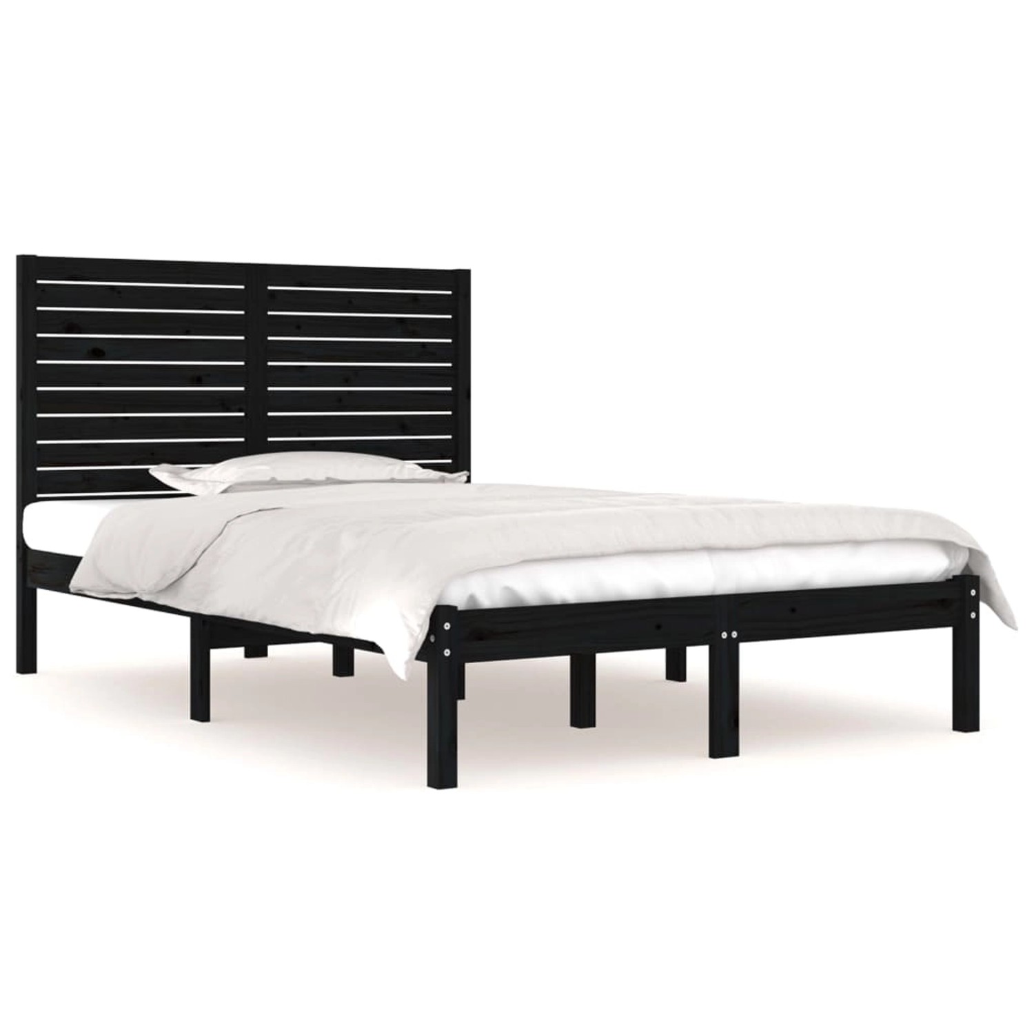 vidaXL Massivholzbett Schwarz 140x190 cm1156901 vidaXL Massivholzbett Schwarz 140x190 cm1156901 von VIDAXL