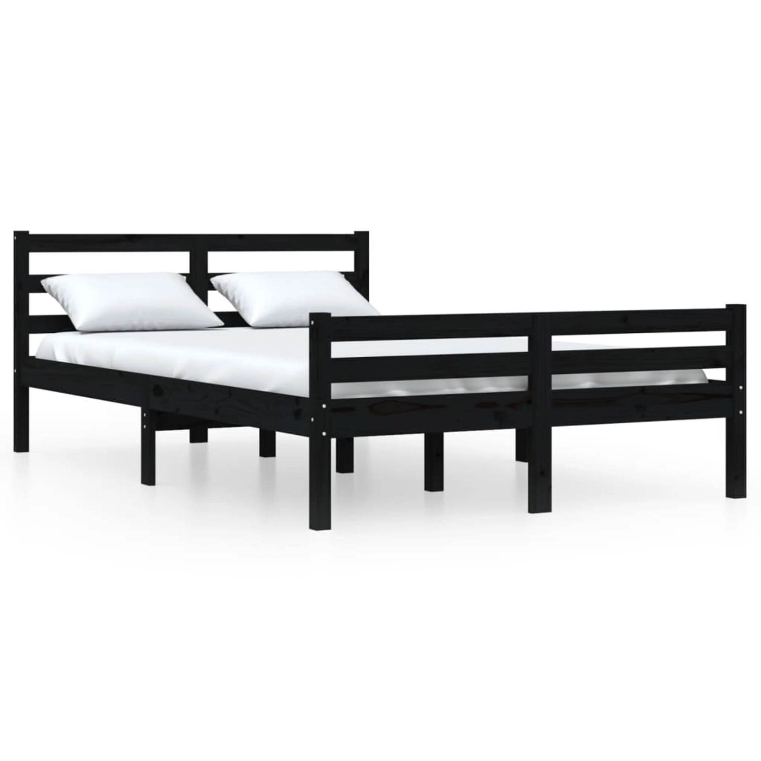 vidaXL Massivholzbett Schwarz 140x190 cm1273534 vidaXL Massivholzbett Schwarz 140x190 cm1273534 von VIDAXL