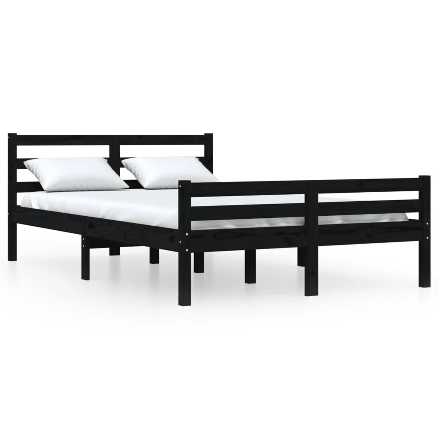 vidaXL Massivholzbett Schwarz 150x200 cm 5FT King Size1273583 vidaXL Massivholzbett Schwarz 150x200 cm 5FT King Size1273583 von VIDAXL