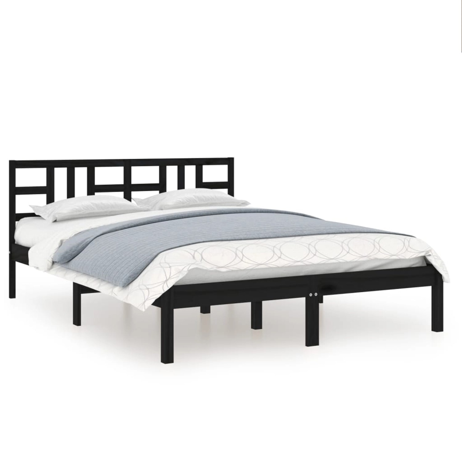vidaXL Massivholzbett Schwarz 200x200 cm1085851 vidaXL Massivholzbett Schwarz 200x200 cm1085851 von VIDAXL