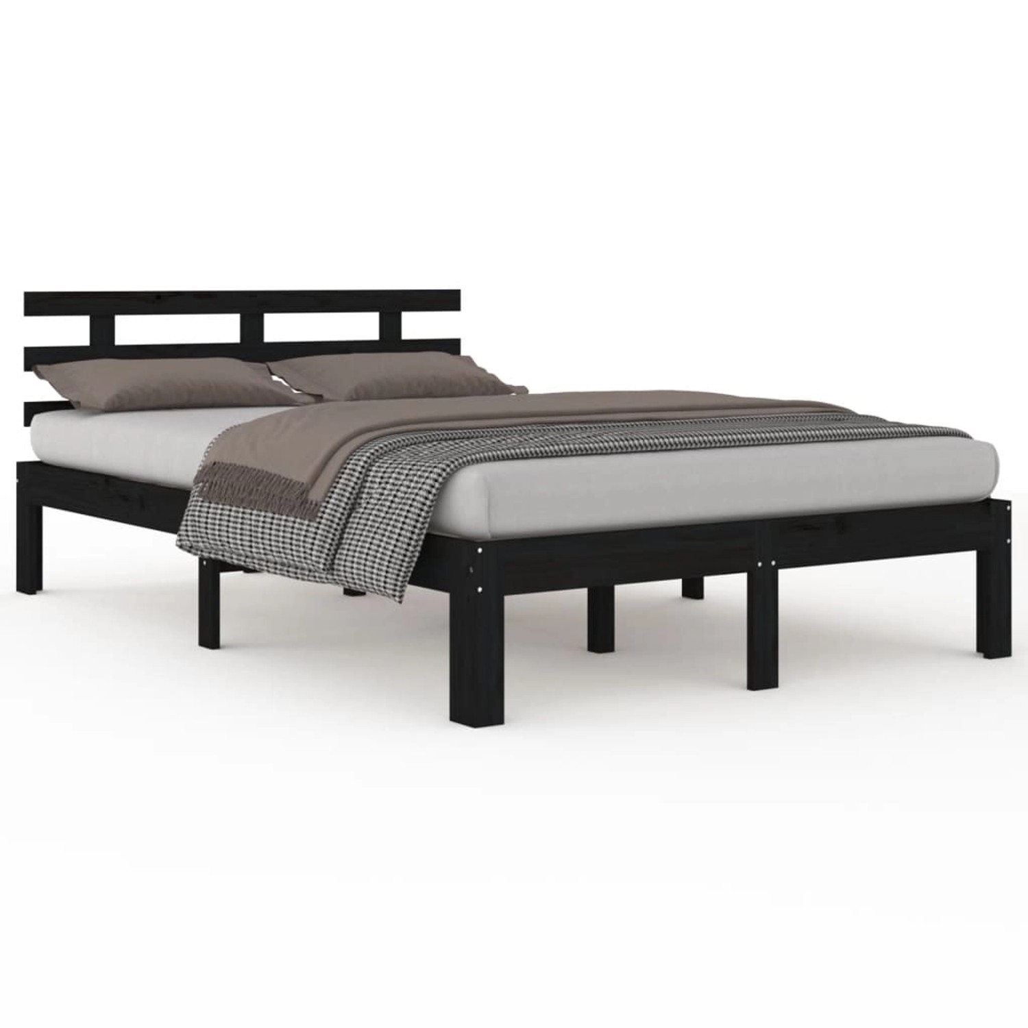 vidaXL Massivholzbett Schwarz 200x200 cm1273485 vidaXL Massivholzbett Schwarz 200x200 cm1273485 von VIDAXL