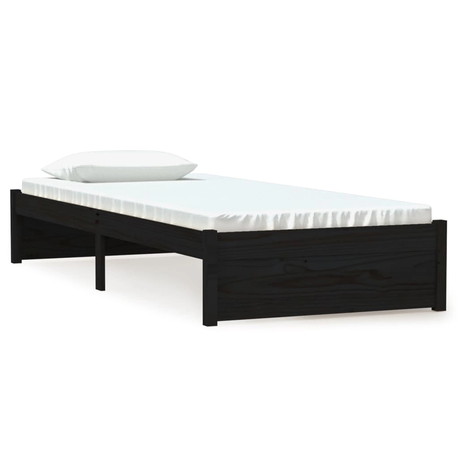 vidaXL Massivholzbett Schwarz 75x190 cm 2FT6 Small Single1273741 vidaXL Massivholzbett Schwarz 75x190 cm 2FT6 Small Single1273741 von VIDAXL