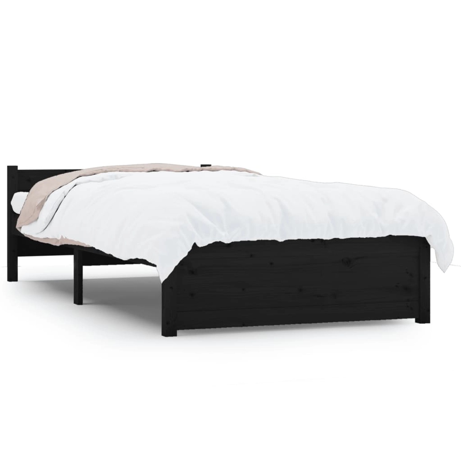 vidaXL Massivholzbett Schwarz 75x190 cm 2FT6 Small Single1273926 vidaXL Massivholzbett Schwarz 75x190 cm 2FT6 Small Single1273926 von VIDAXL