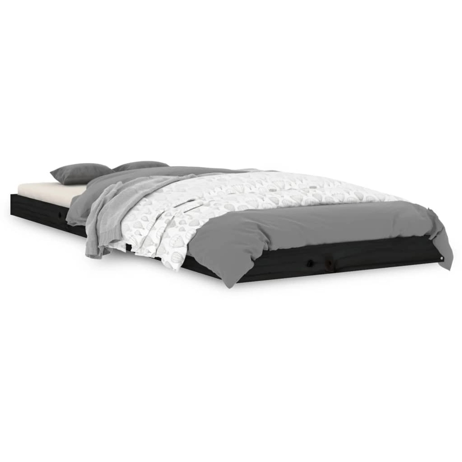 vidaXL Massivholzbett Schwarz 75x190 cm Kiefer 2FT6 Small Single1370439 vidaXL Massivholzbett Schwarz 75x190 cm Kiefer 2FT6 Small Single1370439 von VIDAXL