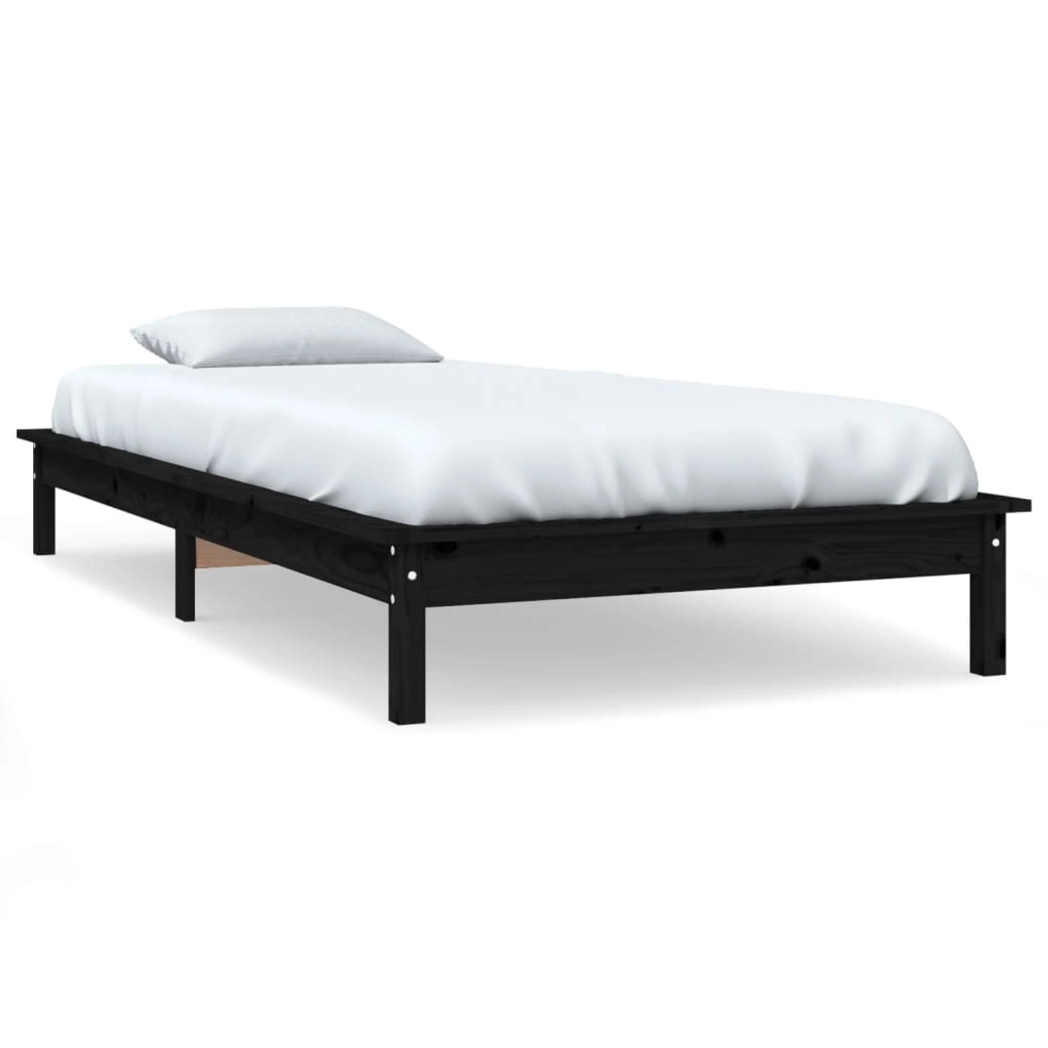 vidaXL Massivholzbett Schwarz 90x200 cm Kiefer1280042 vidaXL Massivholzbett Schwarz 90x200 cm Kiefer1280042 von VIDAXL