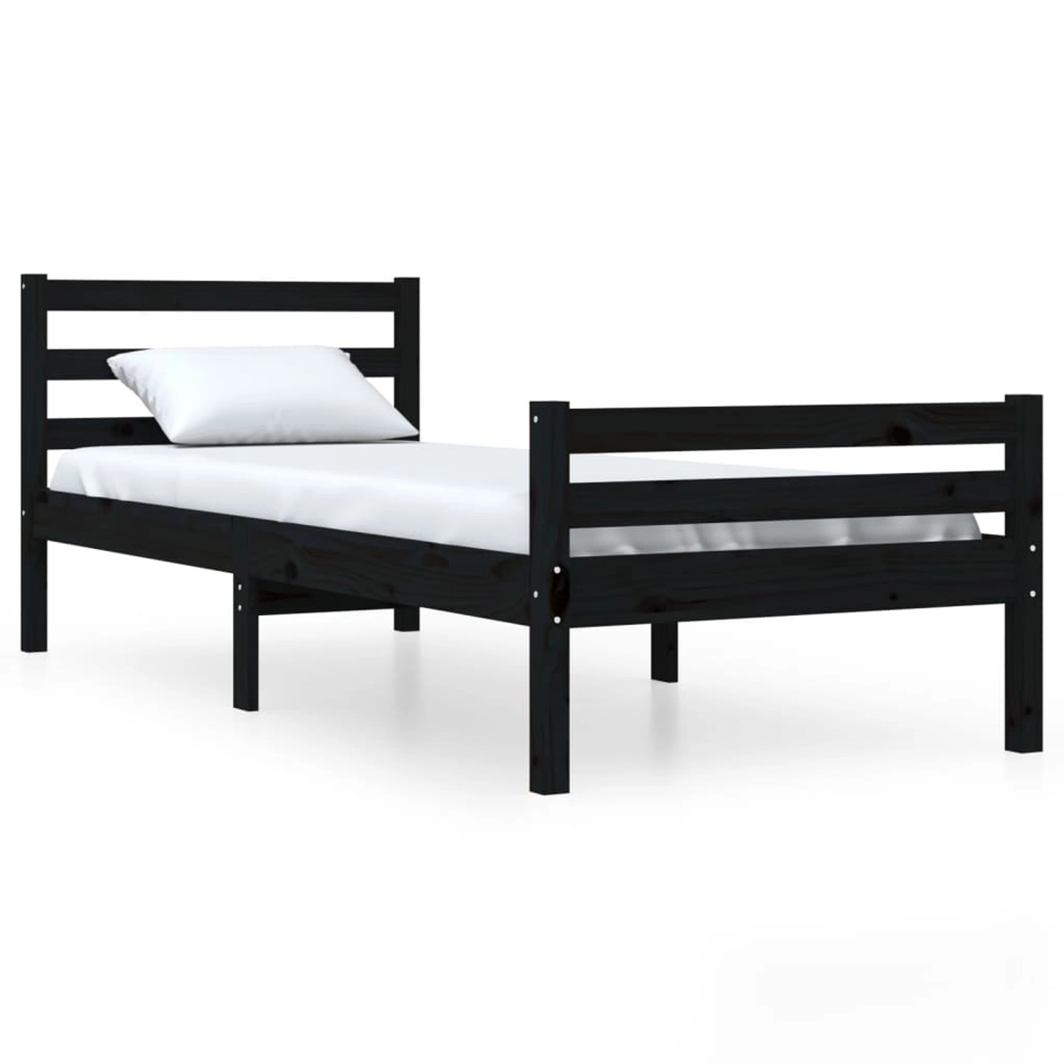 vidaXL Massivholzbett Schwarz 90x200 cm1273543 vidaXL Massivholzbett Schwarz 90x200 cm1273543 von VIDAXL