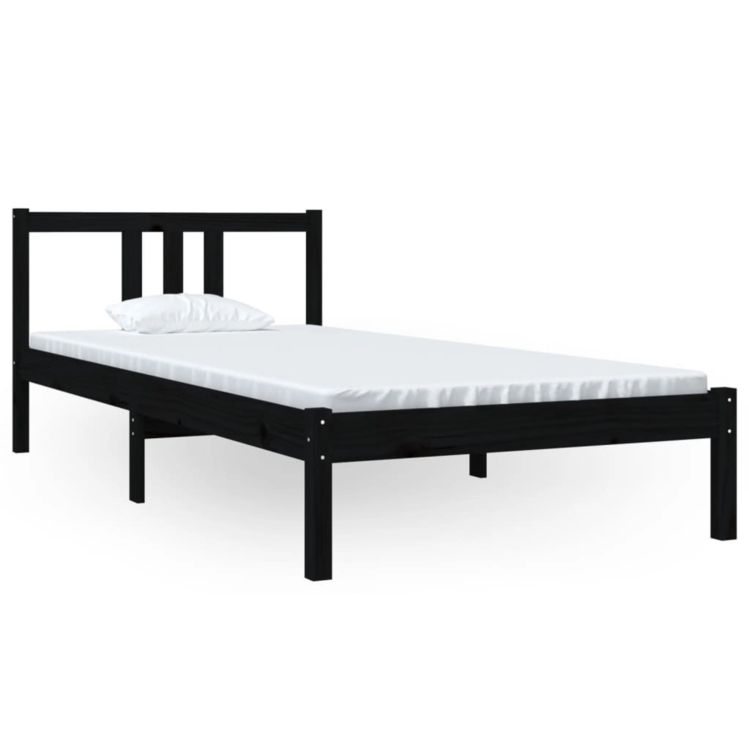 vidaXL Massivholzbett Schwarz 90x200 cm1273670 vidaXL Massivholzbett Schwarz 90x200 cm1273670 von VIDAXL
