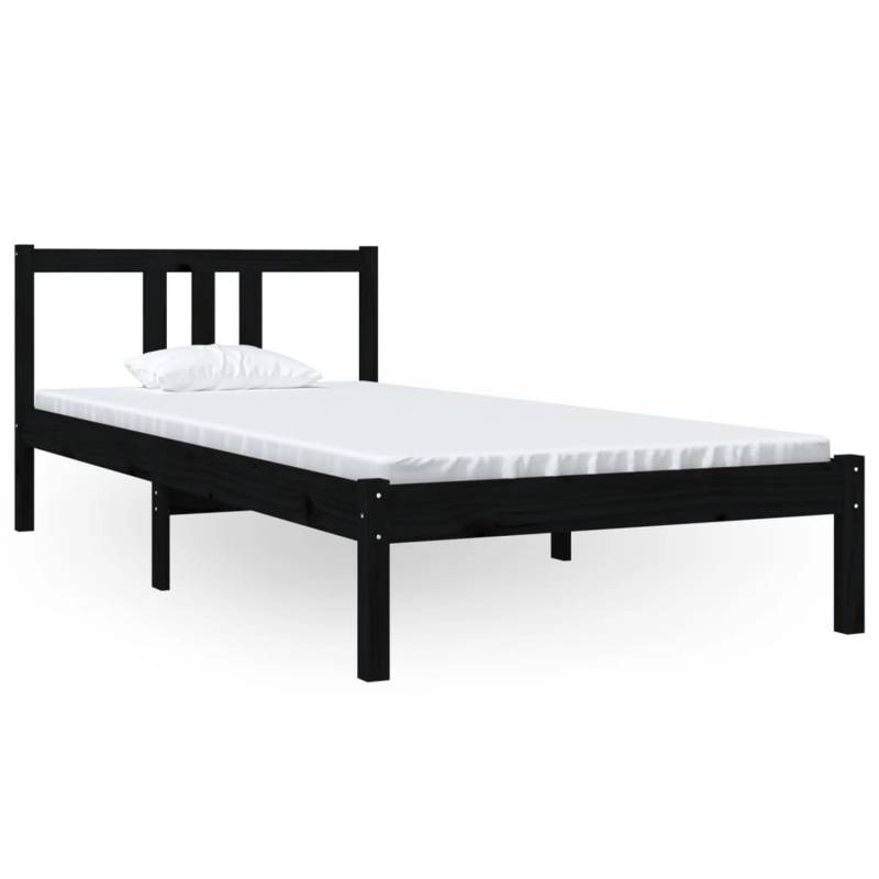 vidaXL Massivholzbett Schwarz 90x200 cm1273670 von VIDAXL